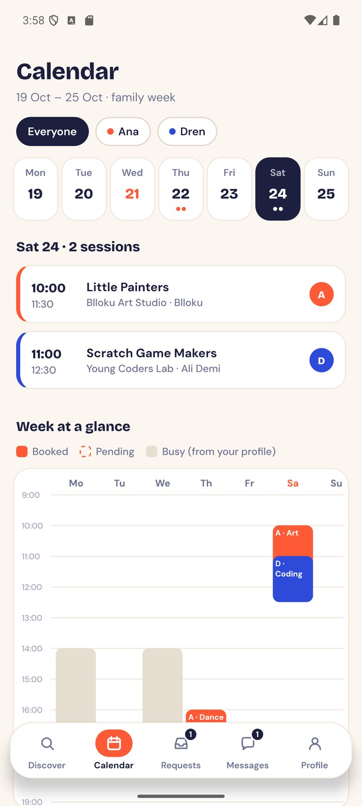 Family calendar